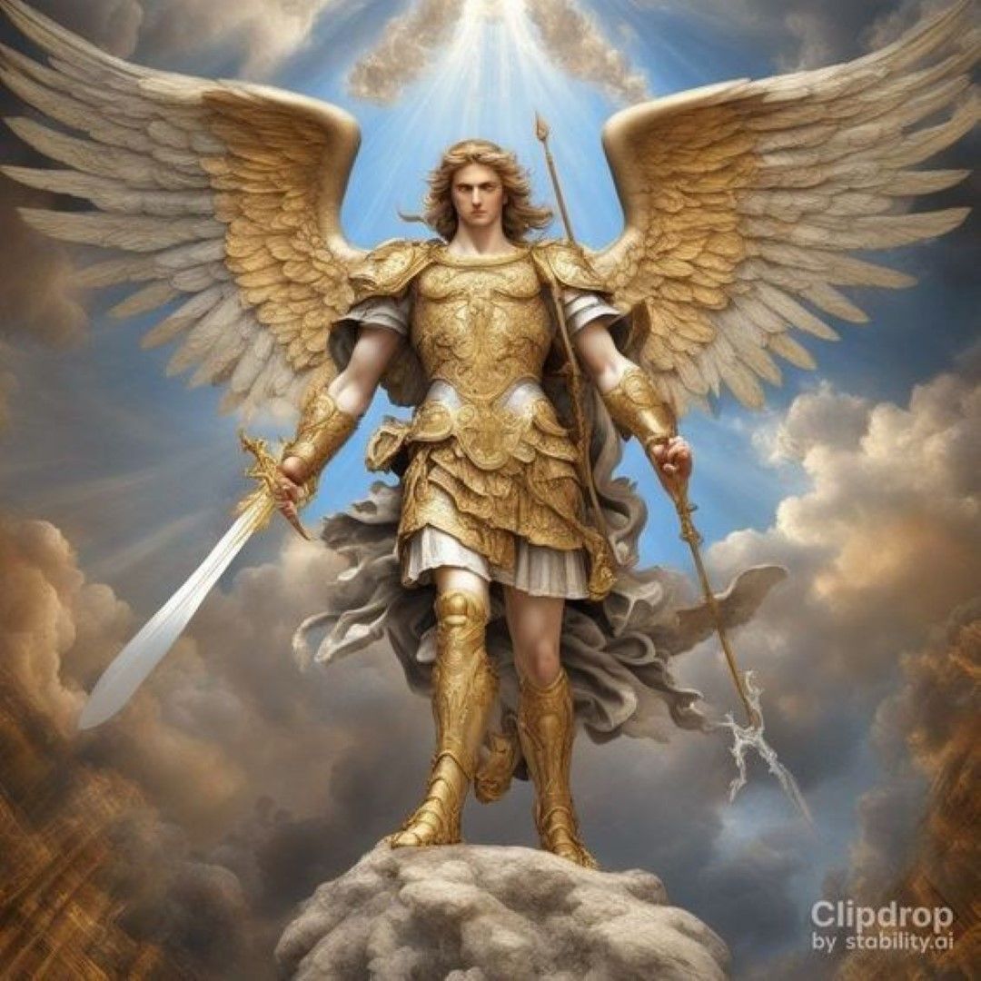 Archangel michael greeting card by robert greco - artofit